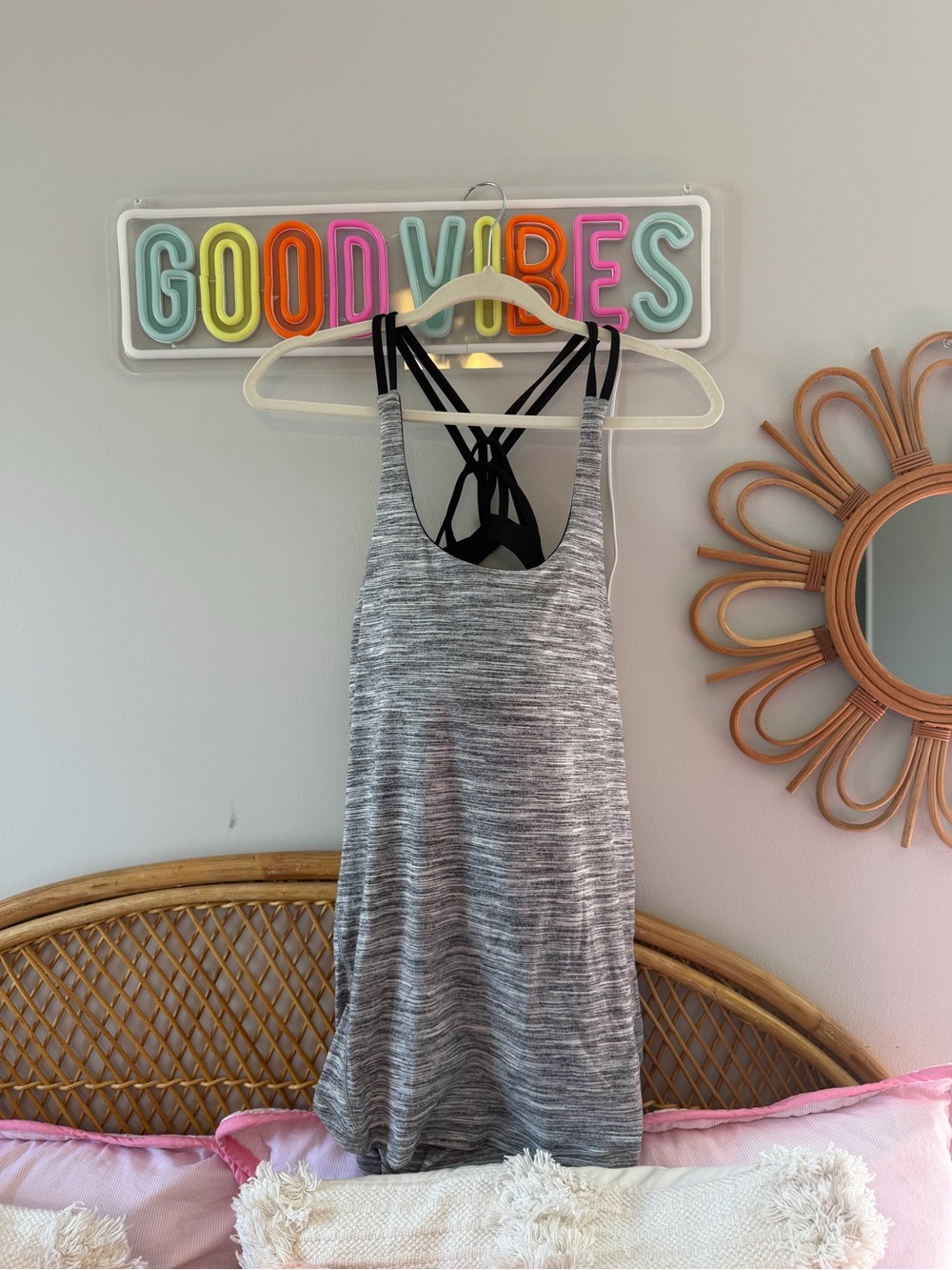 lululemon athletica Gray Space-Dye Strappy Tank
